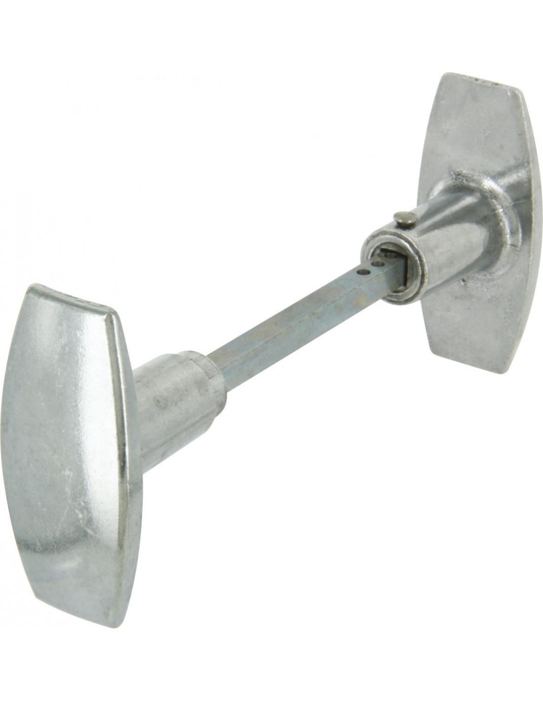 Bouton double aluminium poli 6