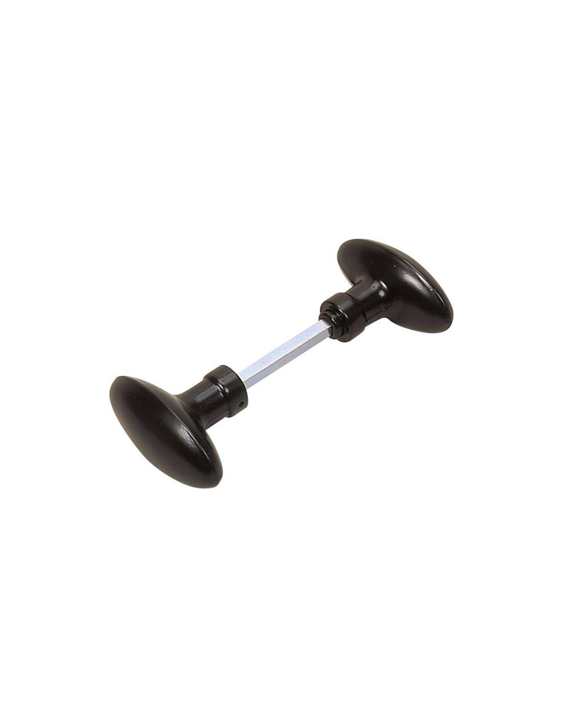 Bouton double ovoïde 6 cataphorèse noir