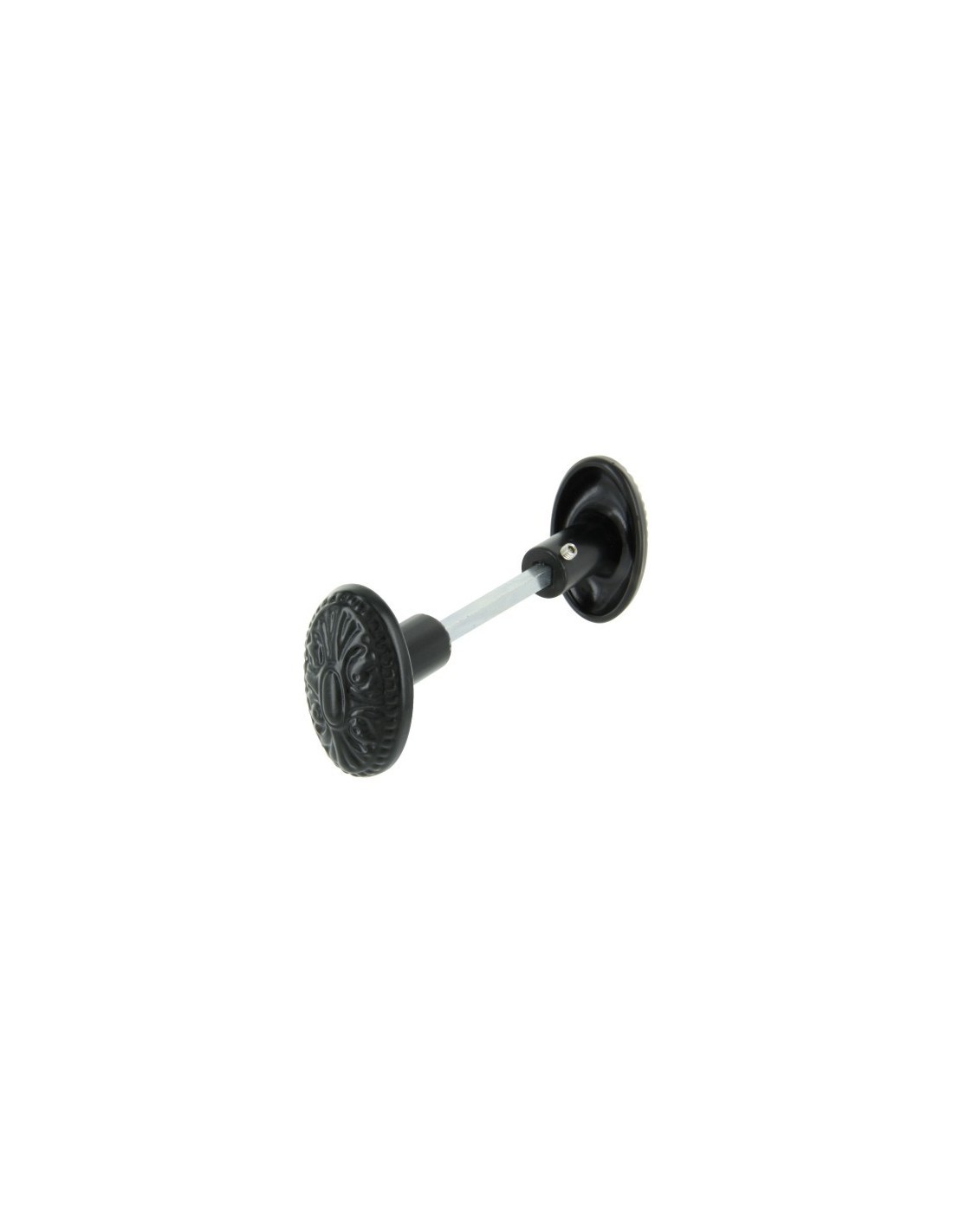 Bouton double aluminium noir 6