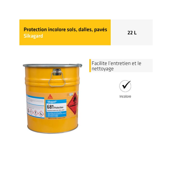 Protection incolore pour sols SIKA Sikagard 681 Protection - 22L 1