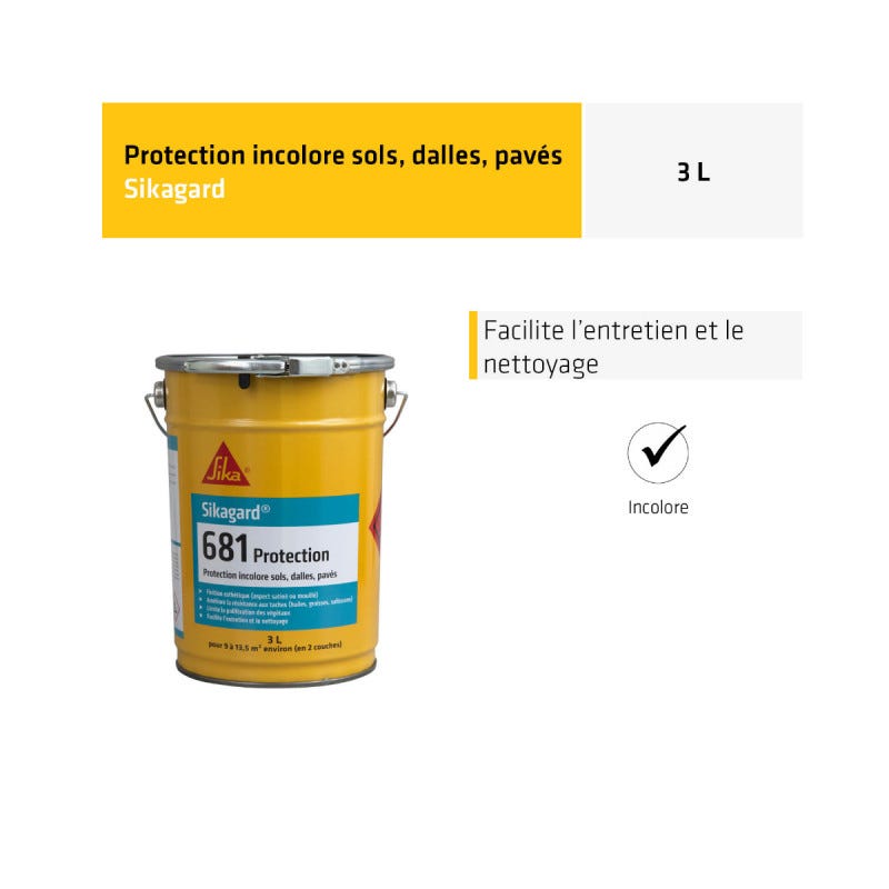Protection incolore pour sols SIKA Sikagard 681 Protection - 3L 1