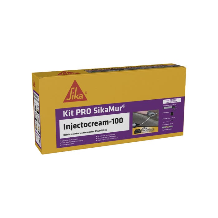 Kit Pro anti-humidité SIKA SikaMur InjectoCream - 20m 0