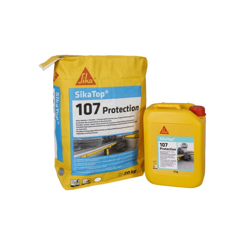 Kit micro-mortier hydraulique SIKA - Sikatop 107 Protection - Blanc - 25kg 0