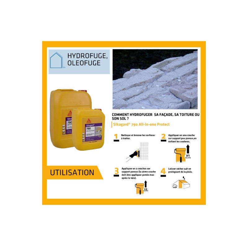 Protection hydrofuge Sikagard 790 All-in-one - 5L 1