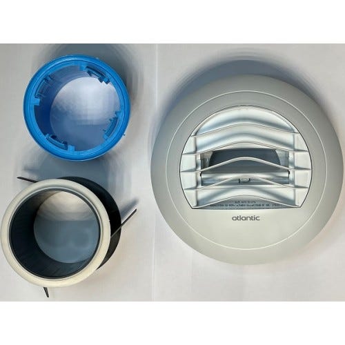 Kit bouche extraction autoréglable - PACK WC Auto 30 pour Autocosy ATLANTIC - 423113 Bouche autoréglable - Débit 30 m3/h - Pour WC unique 0