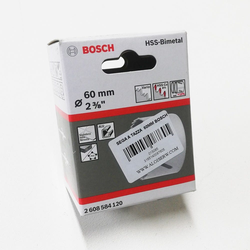 Scie-trépan HSS bimétal pour adaptateur standard D. 46 mm Bosch 6