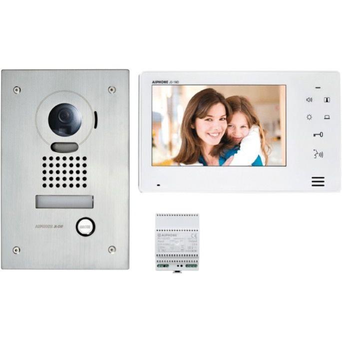 Kit vidéo JOS1F platine encastrée avec moniteur écran 7'' - AIPHONE - 130401