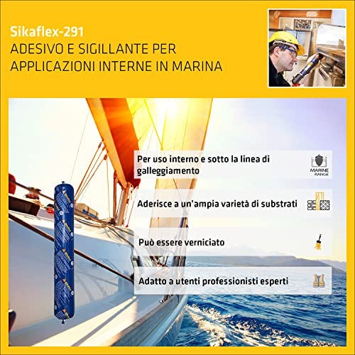 Colle mastic marine SIKA Sikaflex 291i - Blanc - Recharge 600ml 3