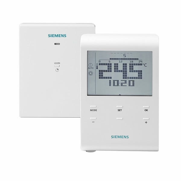 Kit RF Thermostat d'ambiance programmable sans fil Siemens RDE100.1RFS 1