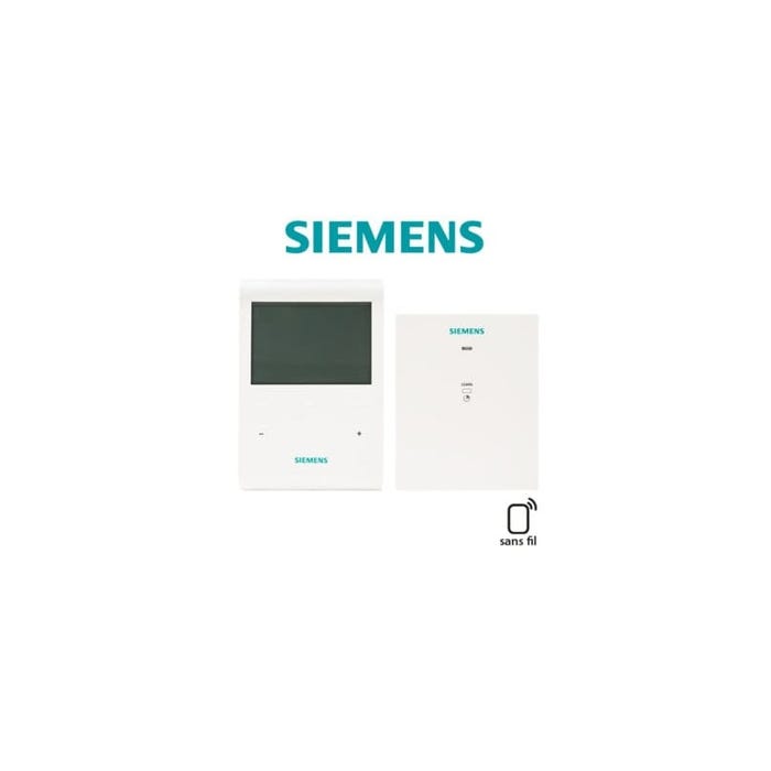 Kit RF Thermostat d'ambiance programmable sans fil Siemens RDE100.1RFS 0