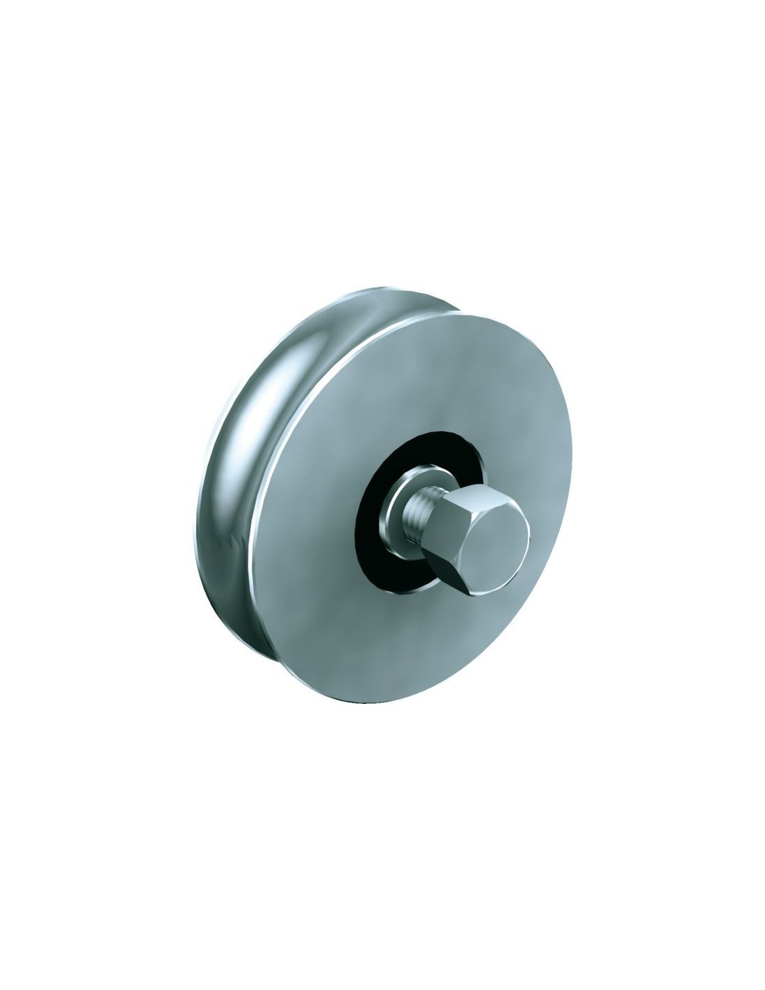 Galet acier 90° s-rail diam 120 500 kgs gorge ronde 12020120r21