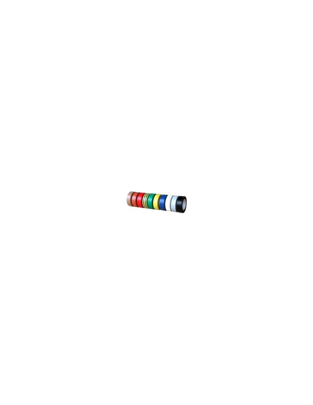 Ruban Adhesif Pvc Electricien Multi Couleur Étiquette Cavalier - 1 Ruban Noir 10 M X 15 Mm