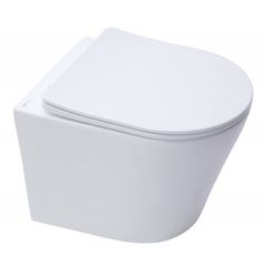 Pack WC Bati-support Geberit extra-plat UP720 + WC SAT Infinition sans bride + Abattant softclose + Plaque chrome 4