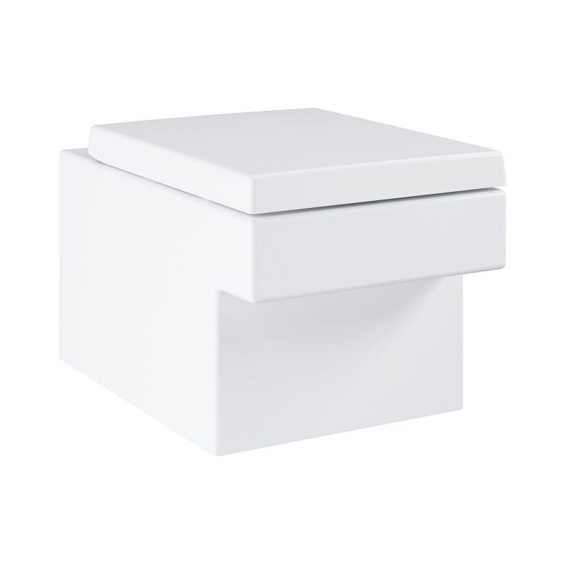 Grohe Cuvette Cube Ceramic sans bride avec fixations invisibles Blanc alpin + Abattant softclose (CubeCeramic) 0