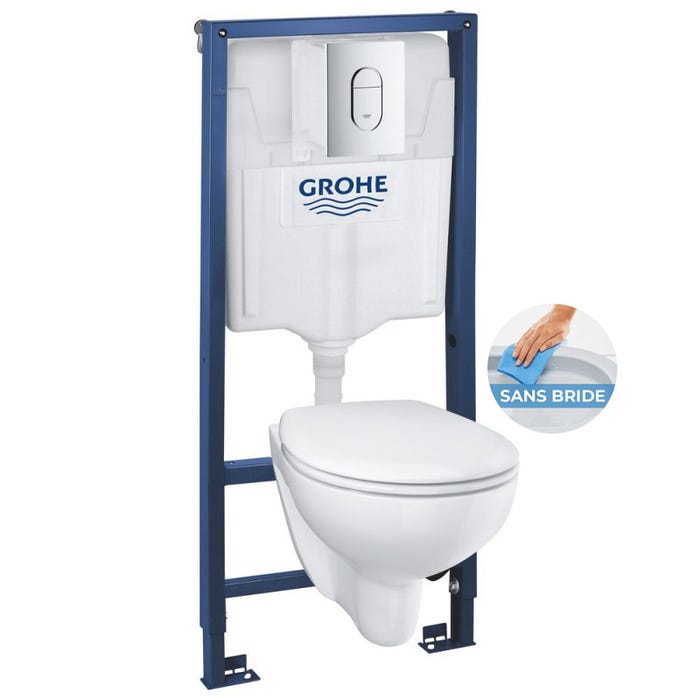 Grohe Pack WC suspendu sans bride Rimless BAU CERAMIC (39418000*) 0