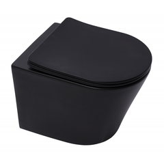 Grohe Pack WC bâti-autorportant Rapid SL + WC infinitio noir mat sans bride + Abattant softclose + Plaque (ProjectBlackInfinitio-AL0) 2