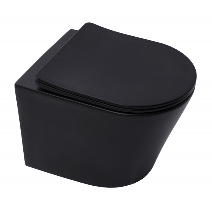 Grohe Pack WC bâti-autorportant Rapid SL + WC infinitio noir mat sans bride + Abattant softclose + Plaque (ProjectBlackInfinitio-AL0) 2