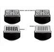 Kit grille/cadre avec joint en accordéon et siphon intégré KERDI DRAIN - Kit grille/cadre en inox design 1 sans vis