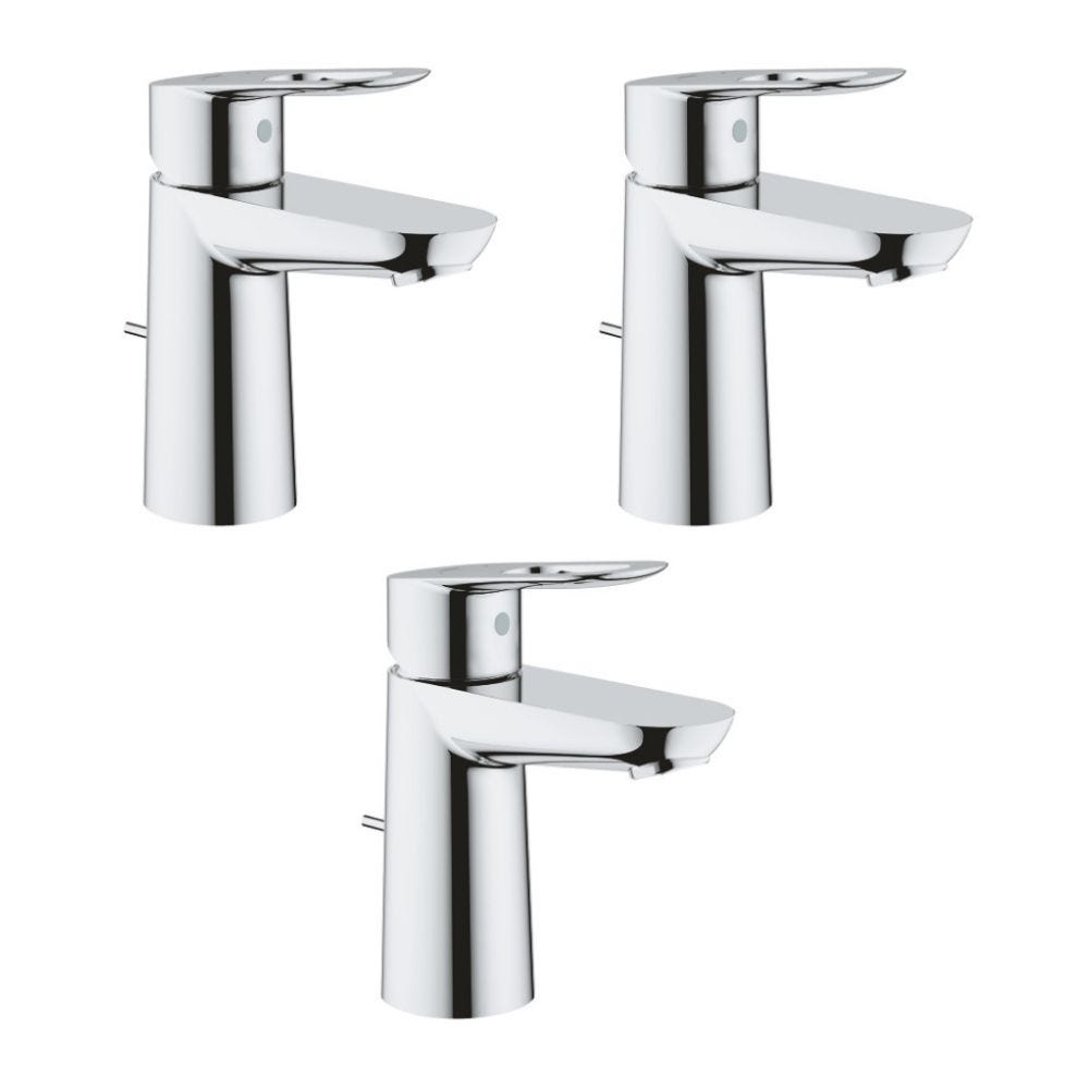 GROHE Lot de 3 Mitigeurs lavabo BauLoop Taille S 0