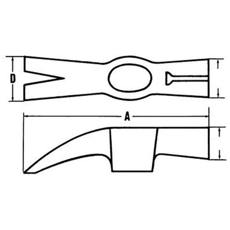 Marteau de coffreur - Section tête : 32 x 30 mm - Longueur : 375 mm - Poids : 750 g - MOB OUTILLAGE 1