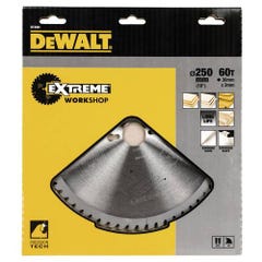 Dewalt DT4351-QZ Lame de scie circulaire stationnaire Extreme Workshop 250x30mm 60 dents 2
