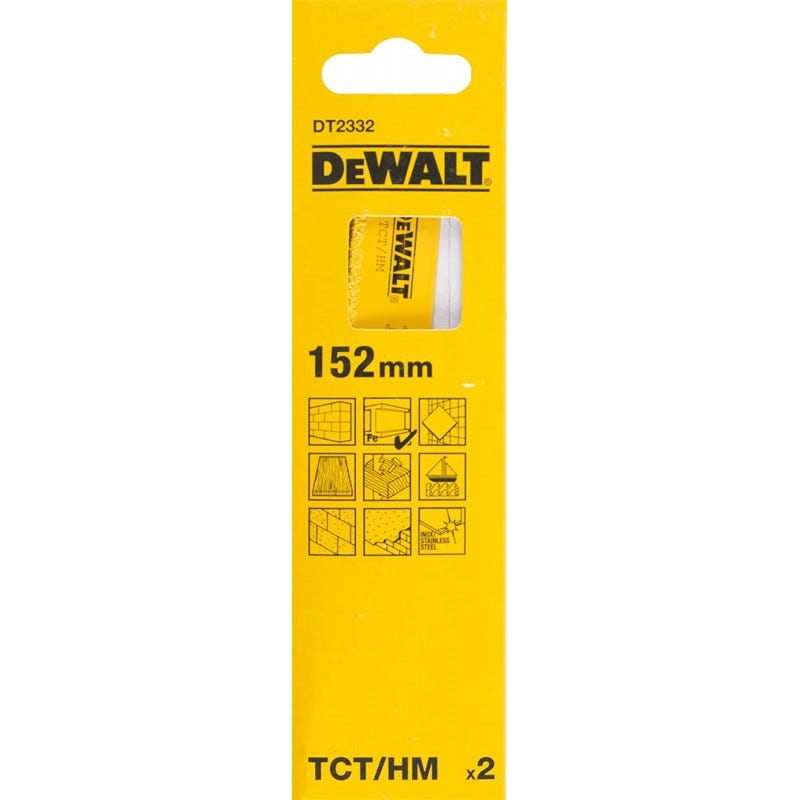 Dewalt DT2332-QZ Lame de scie sabre à denture au carbure de tungstène 152mm 1