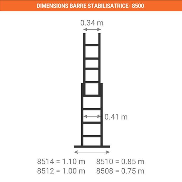 Echelle transformable 2x8 barreaux - Longueur max. 3.83m - 8508 4