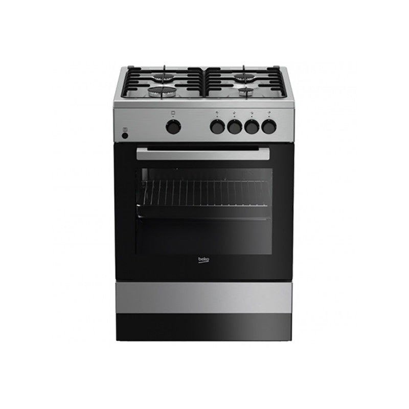 Cuisinière À Gaz Beko Fsg62000dxl 60 Cm 64 L Acier Inoxydable (4 Feux À Gaz)