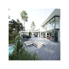Lame terrasse bois composite alvéolaire Dual Gris anthracite, L: 360 cm, l: 14 cm, E: 25mm, Couverture: 0.5m² 2