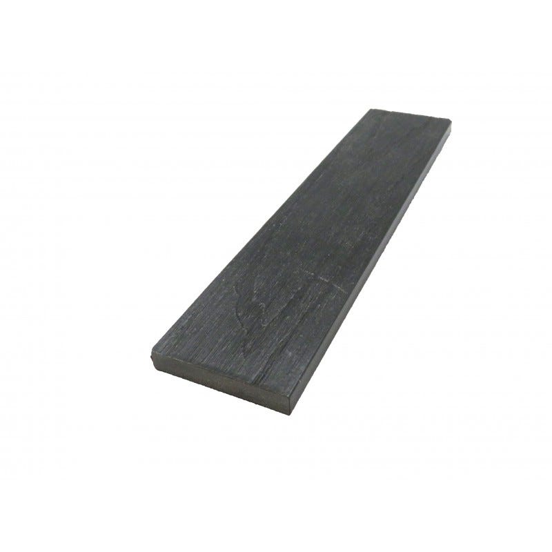 Plinthe de finition composite coextrudé Charbon, L : 200 cm , l : 52 mm, E : 10 mm 0