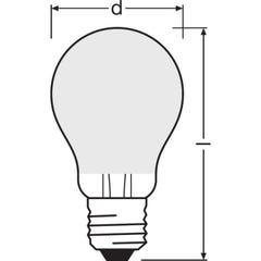 OSRAM Ampoule LED Standard verre dépoli - 10W équivalent 100W E27 - Blanc froid 3