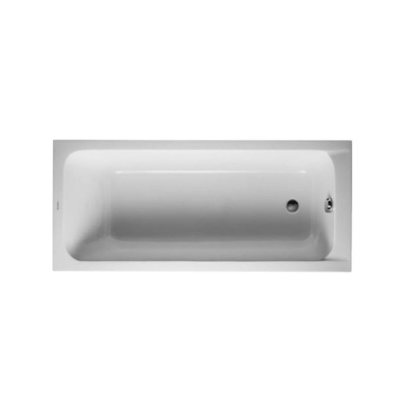 Baignoire D-CODE 170x75 blanc écoulement latéral avec pieds - DURAVIT - 700107000000000
