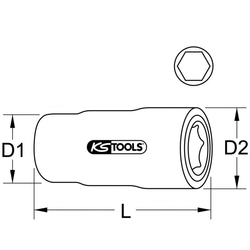 KS TOOLS 117.1232 Douille isolée, 1/2'' - 32 mm 3