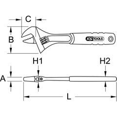 Clé à molette bi matière - 28 mm - KS Tools 2