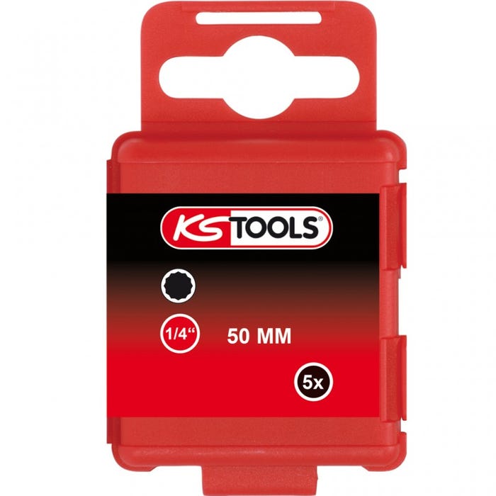 KS TOOLS 911.2711 Boîte de 5 embouts de vissage XZN L.50mm 1/4'' M6 1