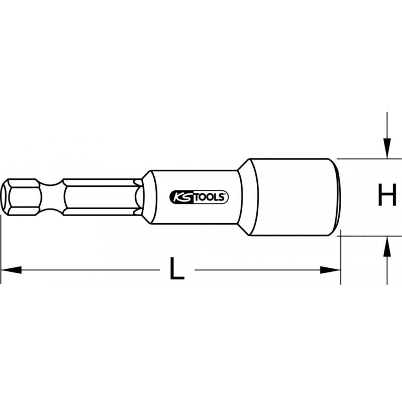 Kstools - Noix De Serrage - 13mm - Magnétique - 122.2104 2