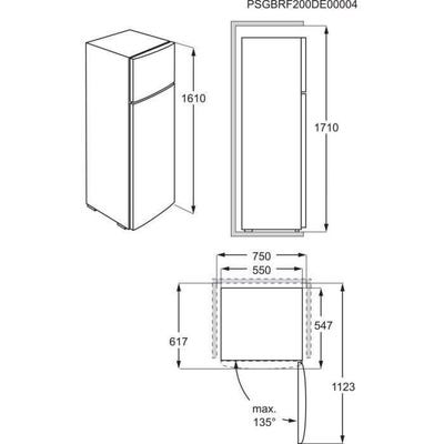 Réfrigérateurs 2 portes 242L Froid Statique ELECTROLUX 55cm A+, LTB 1 AF 28 U 0 4
