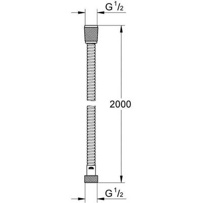Flexible de douche RELEXAFLEX métal chromée 2m - GROHE - 28140-000