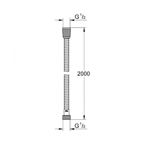 Flexible de douche RELEXAFLEX métal chromée 2m - GROHE - 28140-000 1