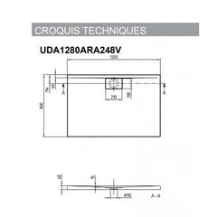 Villeroy & Boch Receveur Architectura Metalrim, 1200 x 800 x 48 mm, anthracite (UDA1280ARA248V-1S) 2