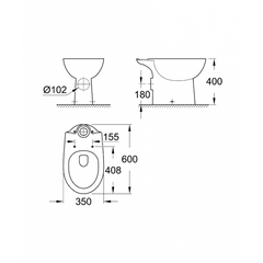 Grohe Bau Ceramic Cuvette WC à poser, Blanc alpin (39428000) 1