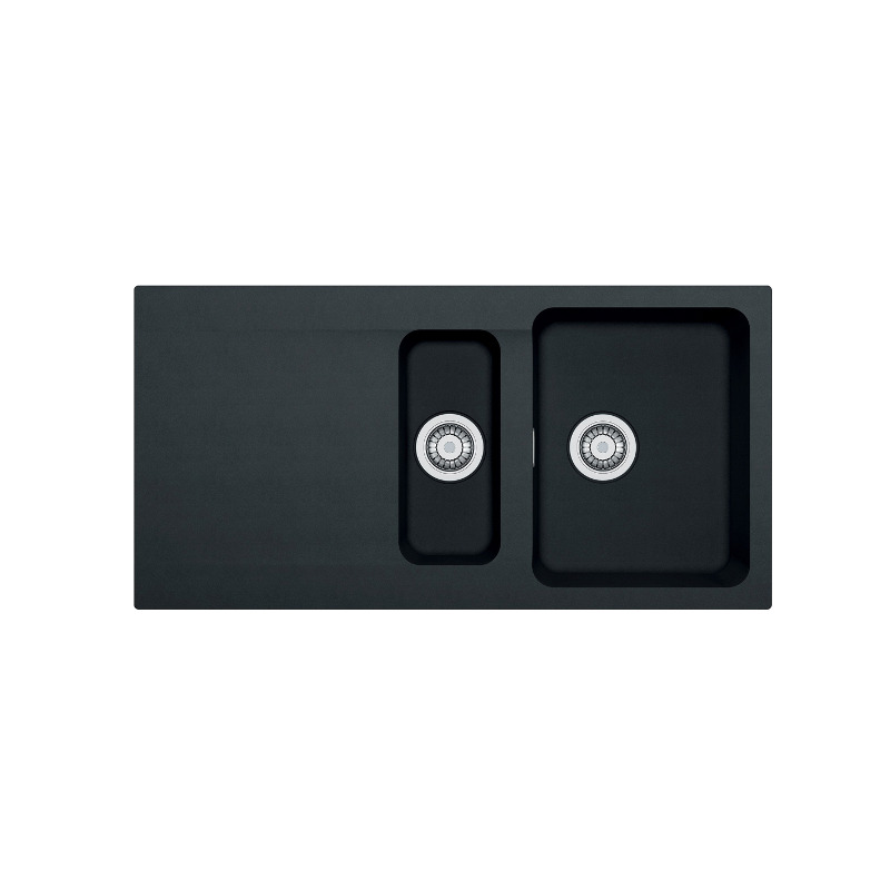 Franke Orion OID 651 Évier avec égouttoir réversible et vide-sauce 100x51cm, Tectonite®, Carbone (OID651C)