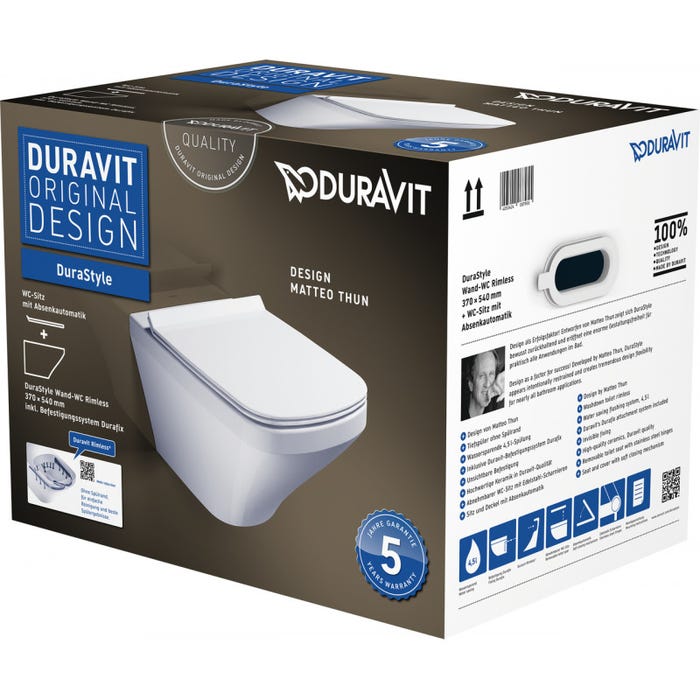 Duravit DuraStyle Pack WC suspendu Duravit Rimless® (45510900A1) 1