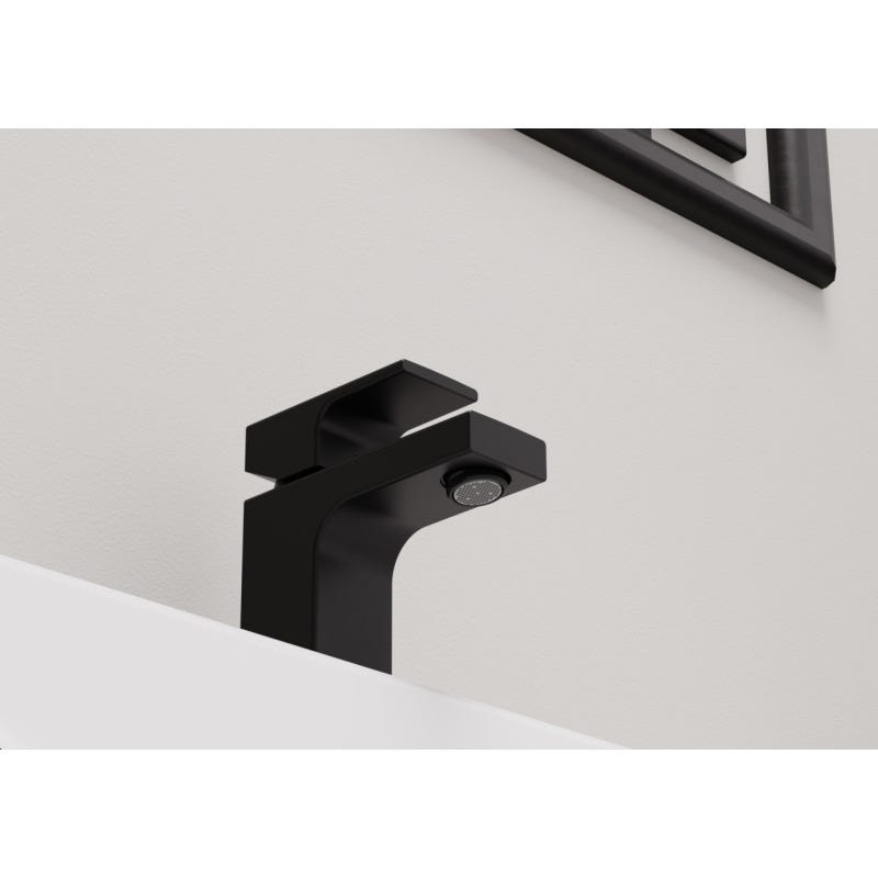 Hansgrohe Vernis Shape Mitigeur de lavabo, avec tirette et vidage synthétique, Noir mat (71560670) 4