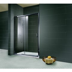Schulte porte de douche coulissante, 120 x 200 cm, verre transparent, profilé aspect chromé 1