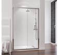Schulte porte de douche coulissante, 120 x 200 cm, verre transparent, profilé aspect chromé