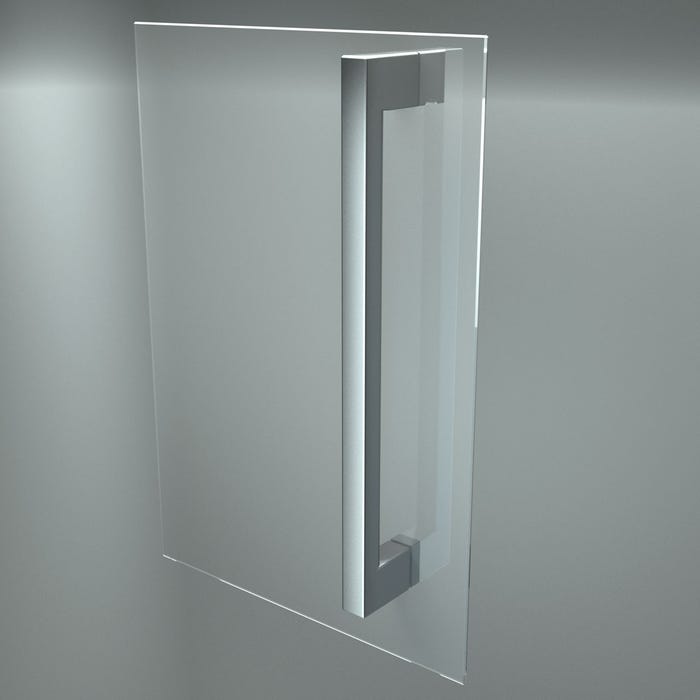 Schulte porte de douche coulissante, 160 x 200 cm, verre transparent, profilé aspect chromé 2