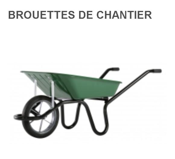 Haemmerlin – Brouette chantier Ø360 mm à bandage plein increvable - 80 Litres 150Kg