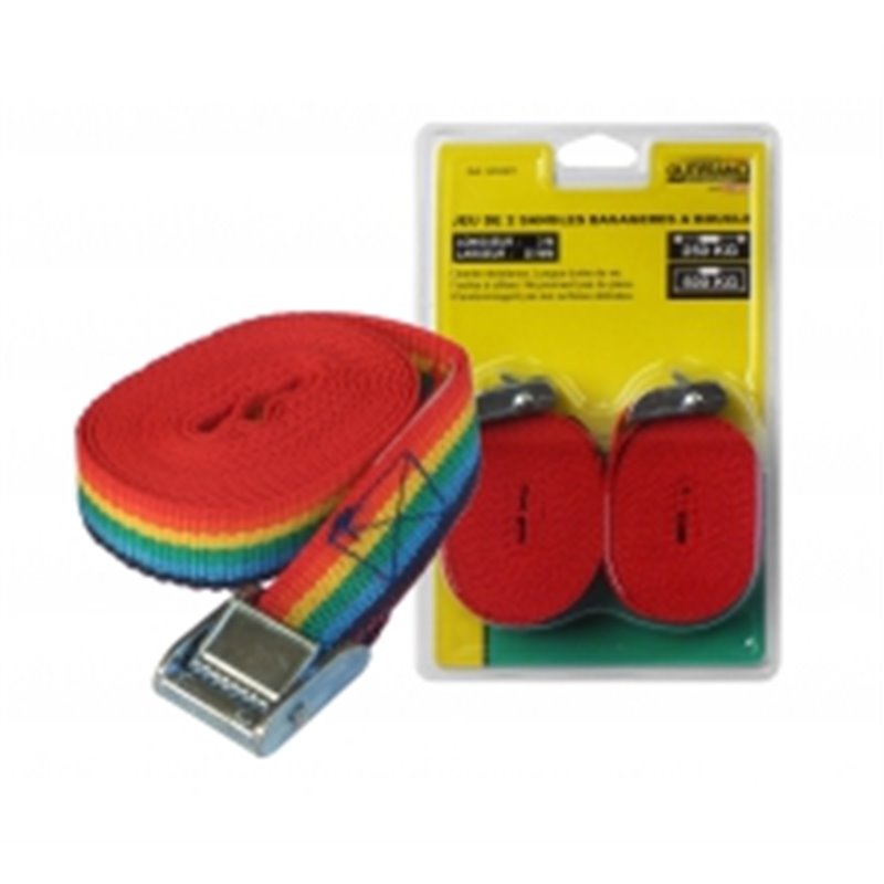 Lot De 2 Sangles Bagagères À Boucle (250 Kg)