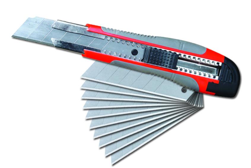 Cutter Bi-matière 25 Mm Avec 10 Lames